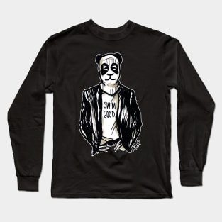 Frank Panda Ocean Mask - Swim Good Long Sleeve T-Shirt